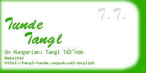 tunde tangl business card